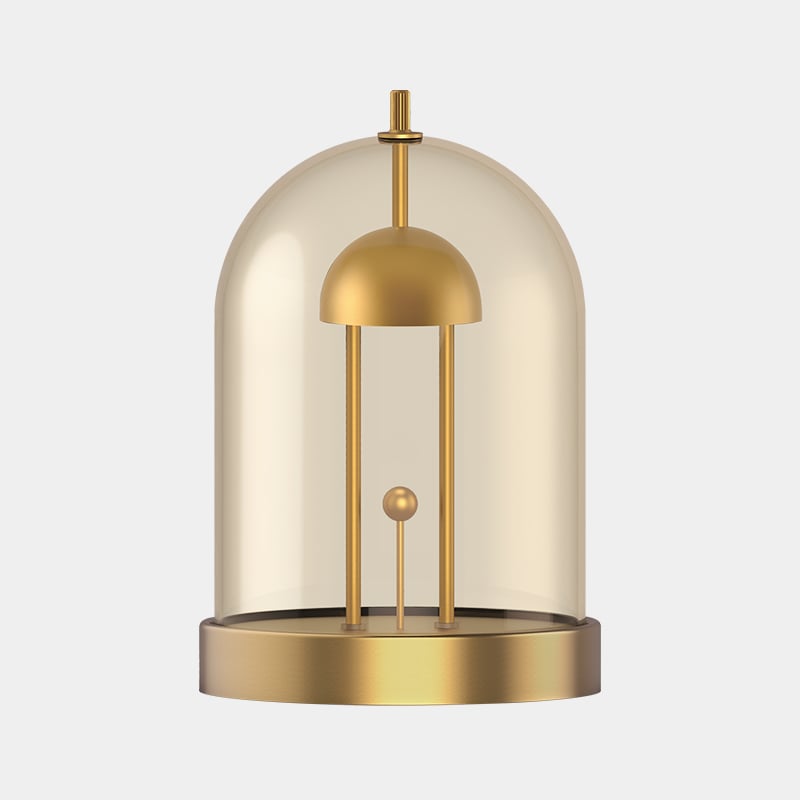 Amber-Bedside Table Lamp
